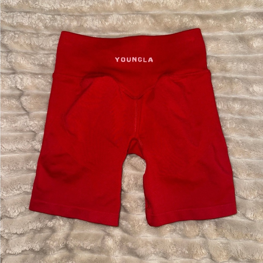 YoungLA Red Athletic Shorts for Performance